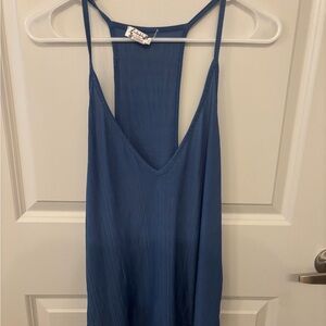 Intimately Free People blue flowy racerback tank blouse size M